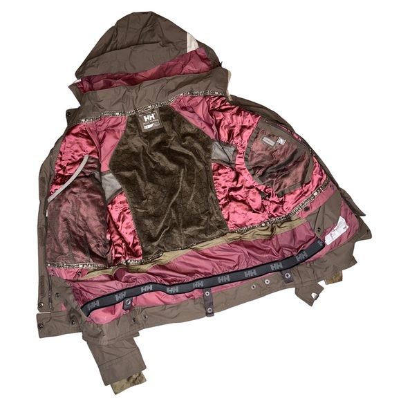 HELLY HANSEN Tan Women’s Hooded Jacket Size Small - Picture 5 of 5